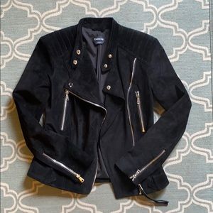 Black suede jacket